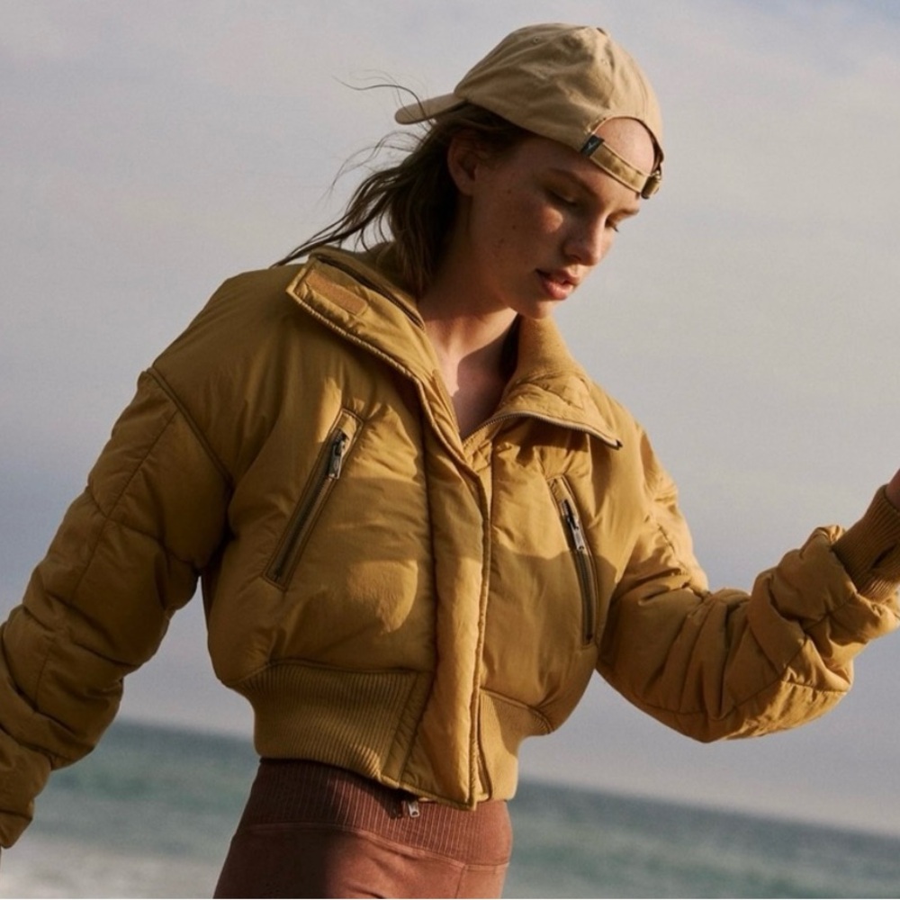 FP Movement FREE PEOPLE Boulder Babe
Banded Bomber Puffer Jacket Mustard